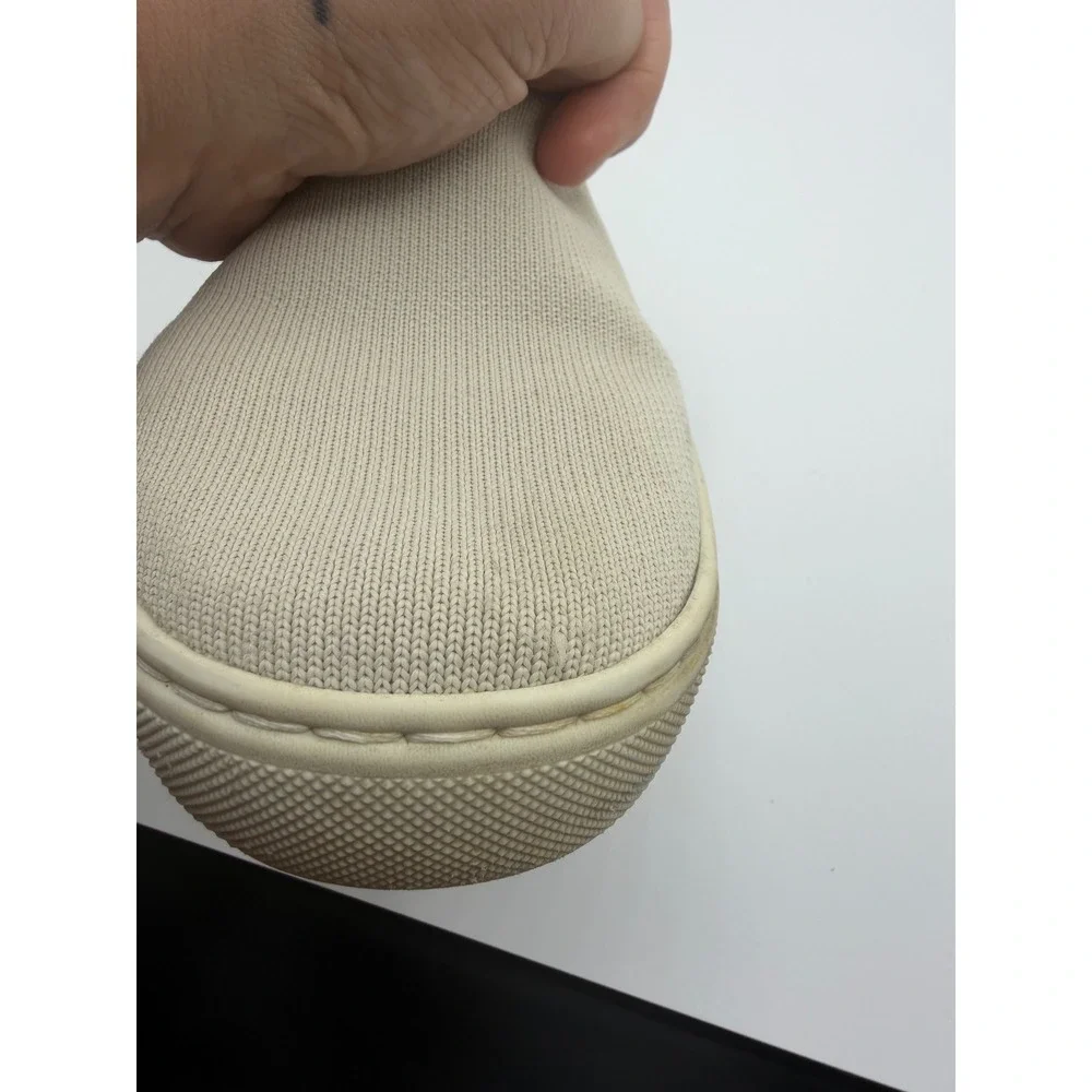 Rothys The Sneaker Womens 8 Sand Beige Slip On Knit Walking Shoes Sustainable